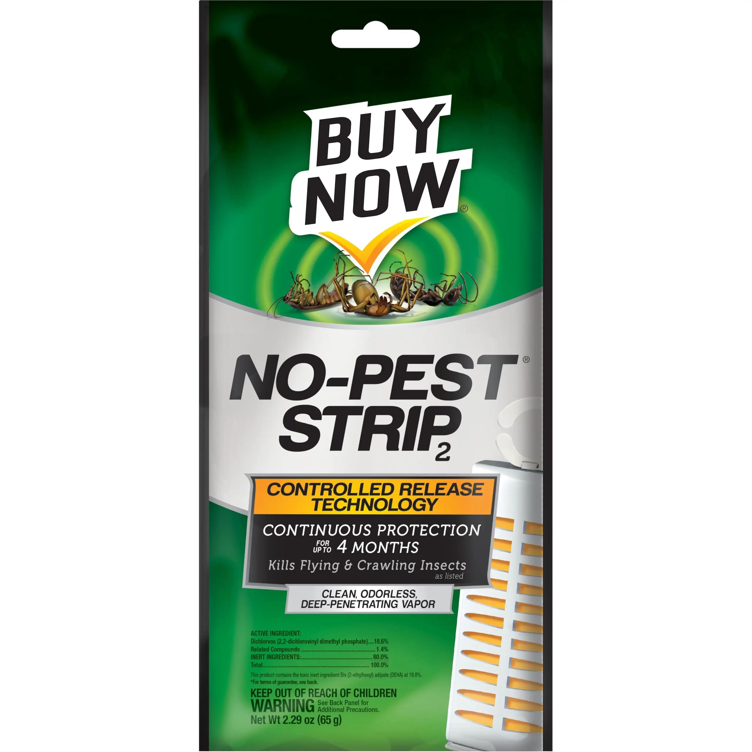 Odorless Deep-Penetrating Controlled Release No-Pest Insect Strip - Hanging/Stand Up Bug Control Solutions for Flying,Crawling Insects,Storage,Cabins,Boats,Crawl Spaces,900-1200 cu ft Enclosed Area Long-Lasting Protection, Indoor Pest Control