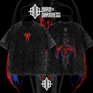 BornOfDarkness- Miguel O’Hara Spidey-Man 2099 Ver 02 - Spidey verse Edition Double Printed Oversize Lightweight Acid Washed Tee TV Series Graphic Design Top Cotton Streetwear Comic Superheroes T-Shirt Clothes Menswear Womenswear