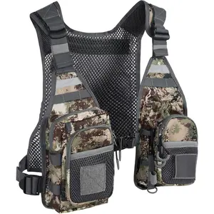 FV08 Ultra Lightweight Fly Fishing Vest for Men and Women Portable Chest Pack One Size Fits Most
