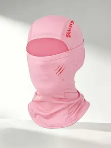 Balaclava Hat with 'shiesty' Print, Breathable Ice Silk Full Face Mask, Ideal for Skiing, Festivals, Motorcycle Riding, Outdoor Sports
