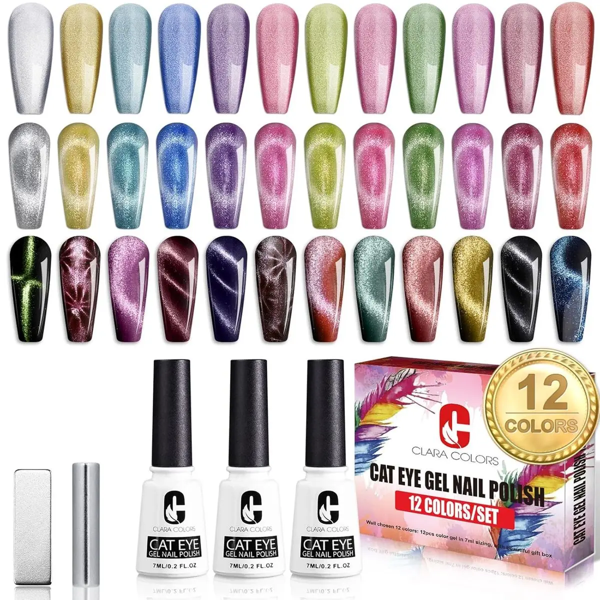 Cat Eye Gel Polish Set - 12 Colors (9D)