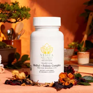 Methyl + Folinic Complex Chewable Lozenges with Folinic Acid, Methylfolate, P-5-P B6,  & Methyl B12 90 Count Dietary Supplement