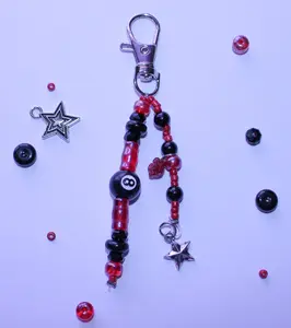 Red and Black Bag Charm