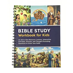 Bible StudyNotebook, Children'S Spiral Bound Manual Notebook,52-Week Exercise Book, Early EducationTeaching Aid, Used For Children'S Early Education, StudyExercise Manual, Study Notebook.