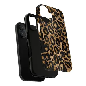Brown leopard print, suitable for iPhone17 ProMax, 17Air, 16Pro, 15, 14, 13, 12. Beautiful phone case | Cellphone Shockproof protective case | Smart phone case, a gift for girls Protector Cover iphone 16 plus cases iphone 15 pro max case.MFL23
