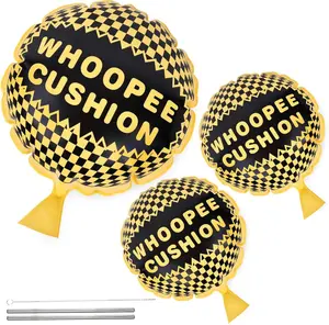 3PCS Whoopee Cushions, 10 inch and 6 inch Fun Toys Yellow Fart Pillow Prank Toys for Novelty Party Favors