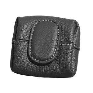 LPKEP Mini Lychee Leather Pattern Coin Purse, Solid Color Buckle Key Earphone Storage Bag, Casual Change Pouch for Daily Use Headphone Earpods Case Bag Cable Organizer Cash Holder for Men Women Accessories