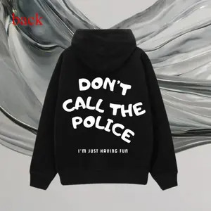 GGOR Autumn and winter Dont Call The Police Hoodie Motorcycle Hoodie - Casual Hoodie for Men and Women - Soft Cotton Comfortable Everyday Wear sweatshirt Hoodie Fit Oversized