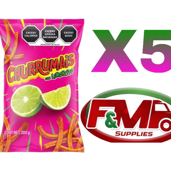 5 CHURRUMAIS CON LiMoNCiTo Snack - Delicious Mexican Snack
