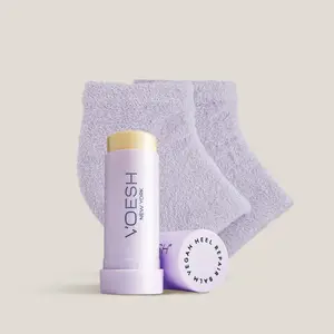 VOESH Heel Repair Duo - Moisturizing Gel Socks + Foot Balm for Dry Cracked Heels