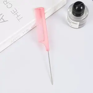 1ppc Random Color Steel Needle Tail Hair Comb, Professional Hair Styling Tool, Volumizing Brush for Highlights and Styles