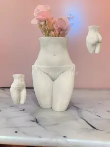 Bikini Bottom Booty Vase - Standing Woman Flower Pot with Modern Lady Butt Statue, Female Figure Sculpture, Succulent & Cactus Planter