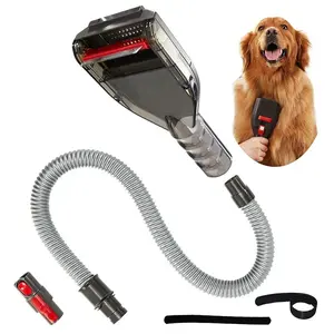 Universal Pet Grooming Vacuum Attachment, Deshedding Tool for Dogs and Cats with Extension Hose, Reusable Hair Remover for Most Vacuums, Gentle Fur Brush Adapter, Effortless Cleaning Kit pet  tools long haired pet