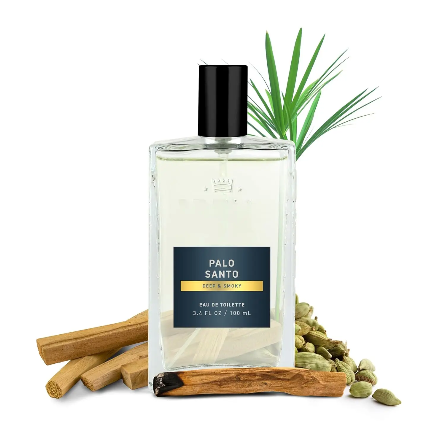 3.4 Fl Oz Men's Wood Palo Santo Fragrance Sprays - Home Fragrance Room Accessories with Bright Cardamom, Dry Papyrus Notes