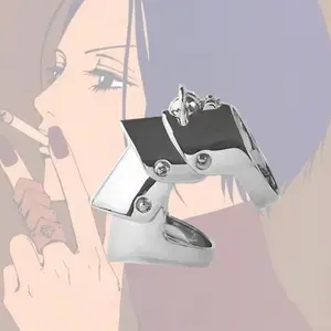 Japanese Anime Mika Nakashima Punk Saturn Four Section Armor Joint Ring Personalized Trend Ring Accessories Fan Collection Gifts