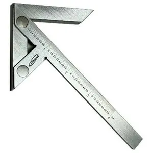 iGaging 4" Heavy Duty Hardened Stainless Steel Center Gauge - Stain Chrome Finish, 64th Scale, Precise Lapping Tool for Round/Square Workpieces That Quickly Finds Centers