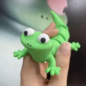 Cute Flexi Lizard Mini Desk Companion 3D Printed Articulated Desk Decor