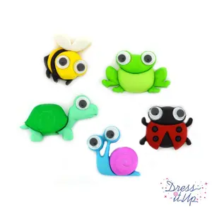 Wild and Wacky Googly Eye Outdoor Wildlife Critter Buttons
