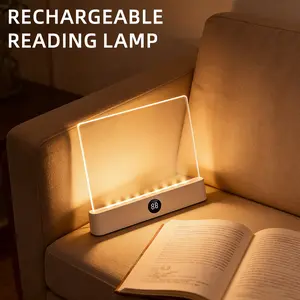 Book Light, Rechargeable Clear LED Flat Reading Light , Dimmable Panel Plate Lamp Book Full Page Light for Reading in Bed at Night, Funny Gifts for Readers Kids Women Men