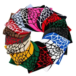 2026 new spider web Y2K foreign trade knitted hat European and American hat trend winter hat jacquard