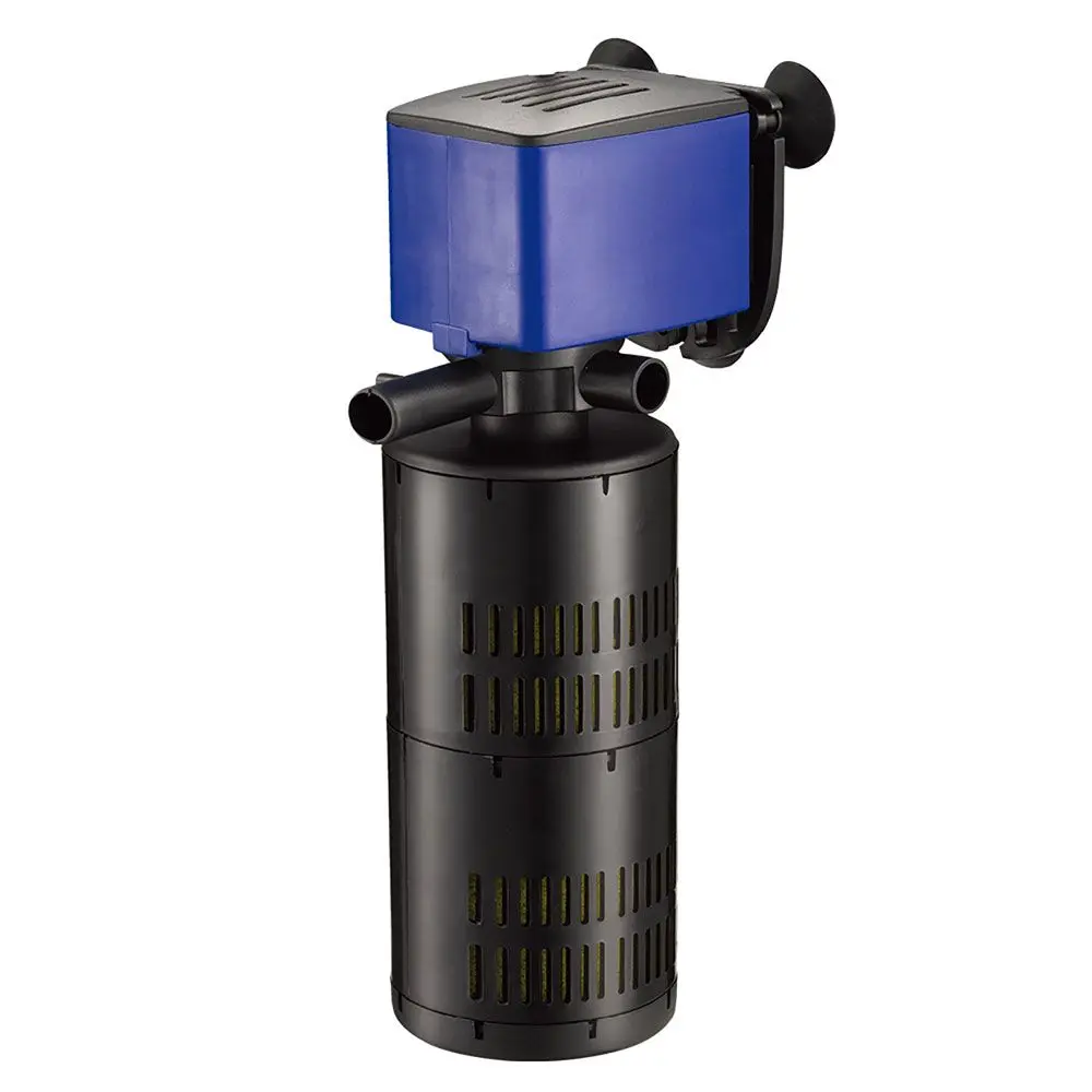 Aqua Dream 3-in-1 Internal Aquarium Filter with Water Circulation Pump, 320 GPH/1200 L/H, Compact Vertical-Horizontal Installation, Aeration Function for Small-Medium Fish Tanks