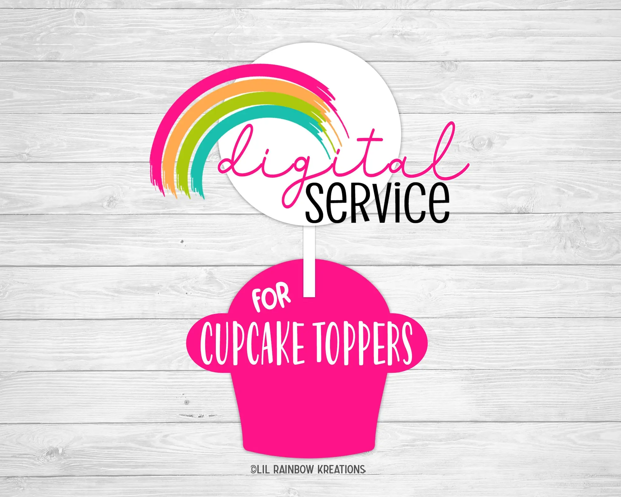 Custom Order | Digital Cupcake Toppers