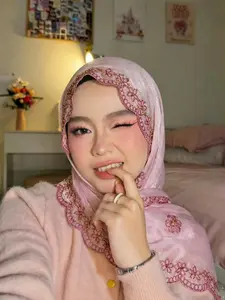 Fashion Floral Embroidered Georgette Hijab Scarf, Elegant Women's Print Headscarf, Muslim Daily Wear Turban, Breathable Beach Long Shawl