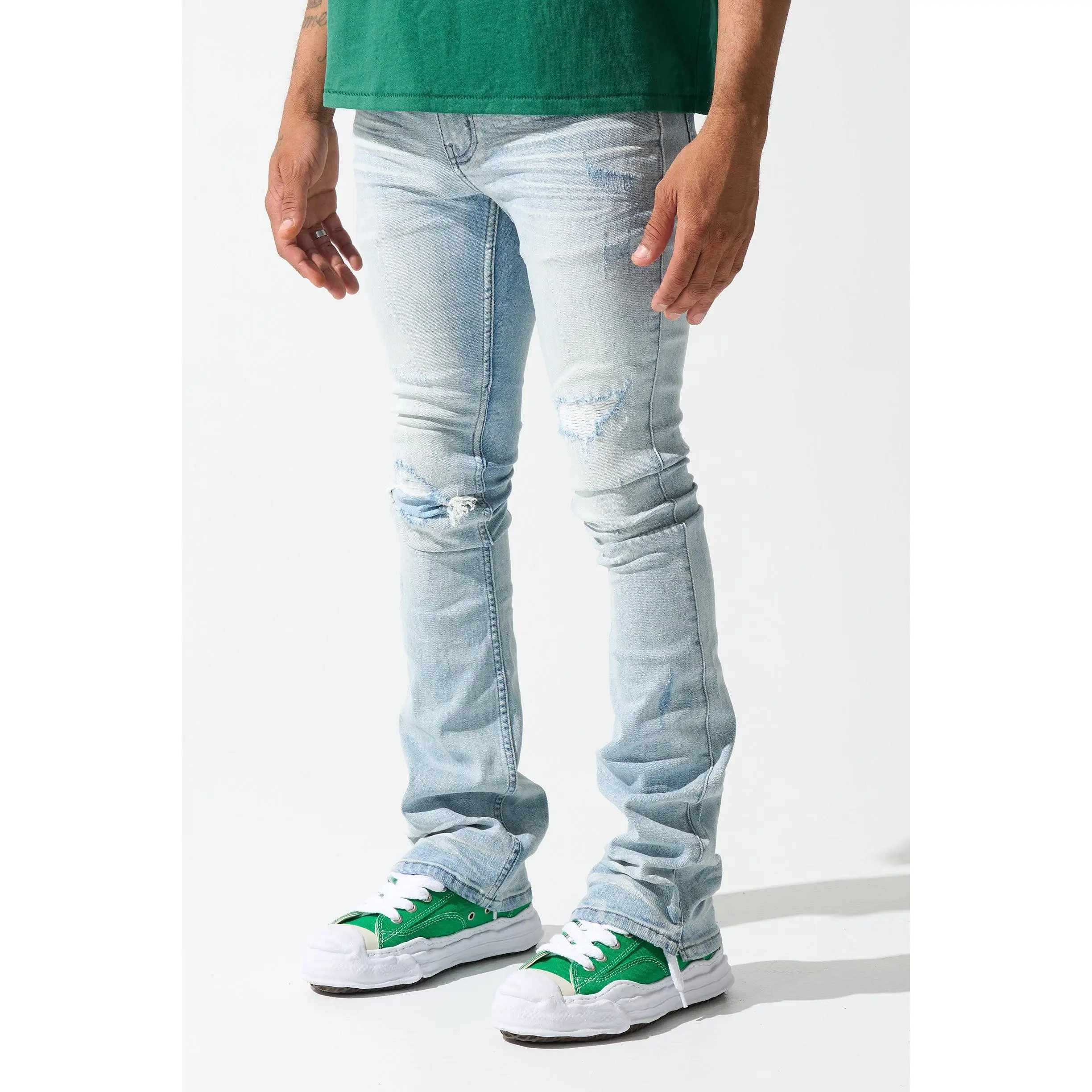 "AZUL" Stacked Jeans