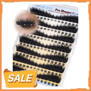CORUSCATE Lash Clusters Dramatic Cluster Eyelash Extensions Spikes Lashes Cluster with Bottom Lashes Mink Strip Individual Lashes Mega Spikes Full Eyelash Clusters Pre Mapped Cat Eye Lash Extension