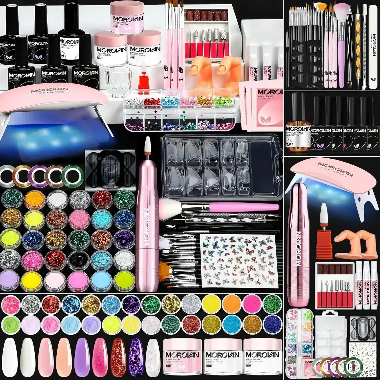 Morovan Beginner Acrylic Nail Set Kit Salon