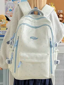 1pc  Women's backpack with large capacity, zipper closure, star shaped fashion, versatile and casual trend, Trendy Backpack, suitable for students to go to school, campus, work, commuting, business travel, women's backpack, Cute Versatile Backpack