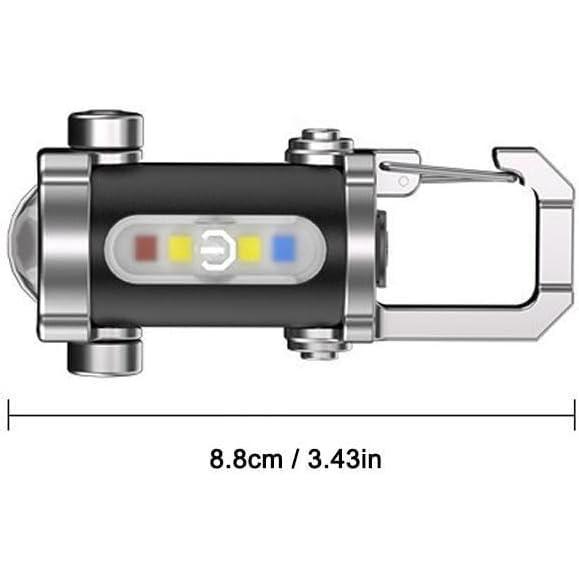 Portable Rechargeable Bright Keychain Flashlight Phone Charger, Mini Keychain Flashlight, 7 Modes, 1200 Lumens EDC Waterproof Keychains Flashlight (4PCS)