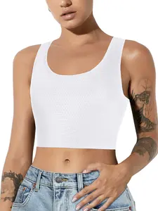 Women's Wireless Bra, High Elasticity Breathable Dual Layer Design, Wide Straps Anti-Curling, Medium Support Casual Fitted Lined Underwear, Supportive Bra