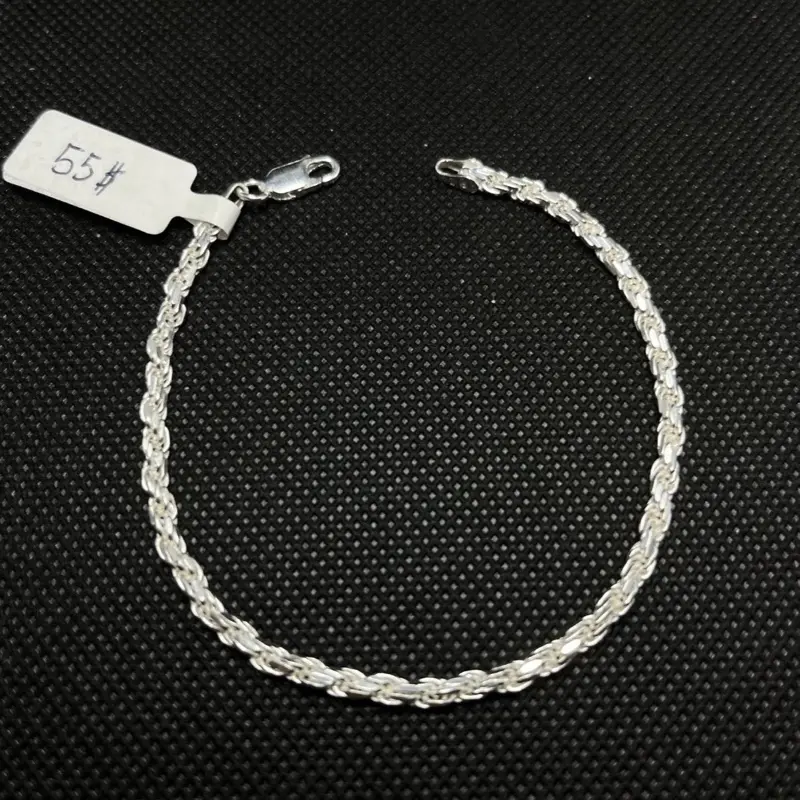 Esclava De Plata 925 Tejido Rope Silver 925 - 8 Inch