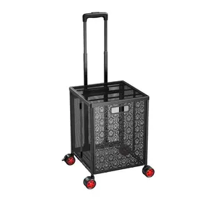 Installation free shopping cart, iron art multifunctional, floor to floor movable toy storage and storage rack