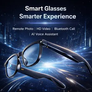 Smart Camera Glasses with  8MP Camera, 1080P HD Video, Bluetooth Audio, AI Translation, Voice Assistant, Touch Control, Wearable POV Recording Glasses,Wearable Camera Glasses for Travel & Daily Use