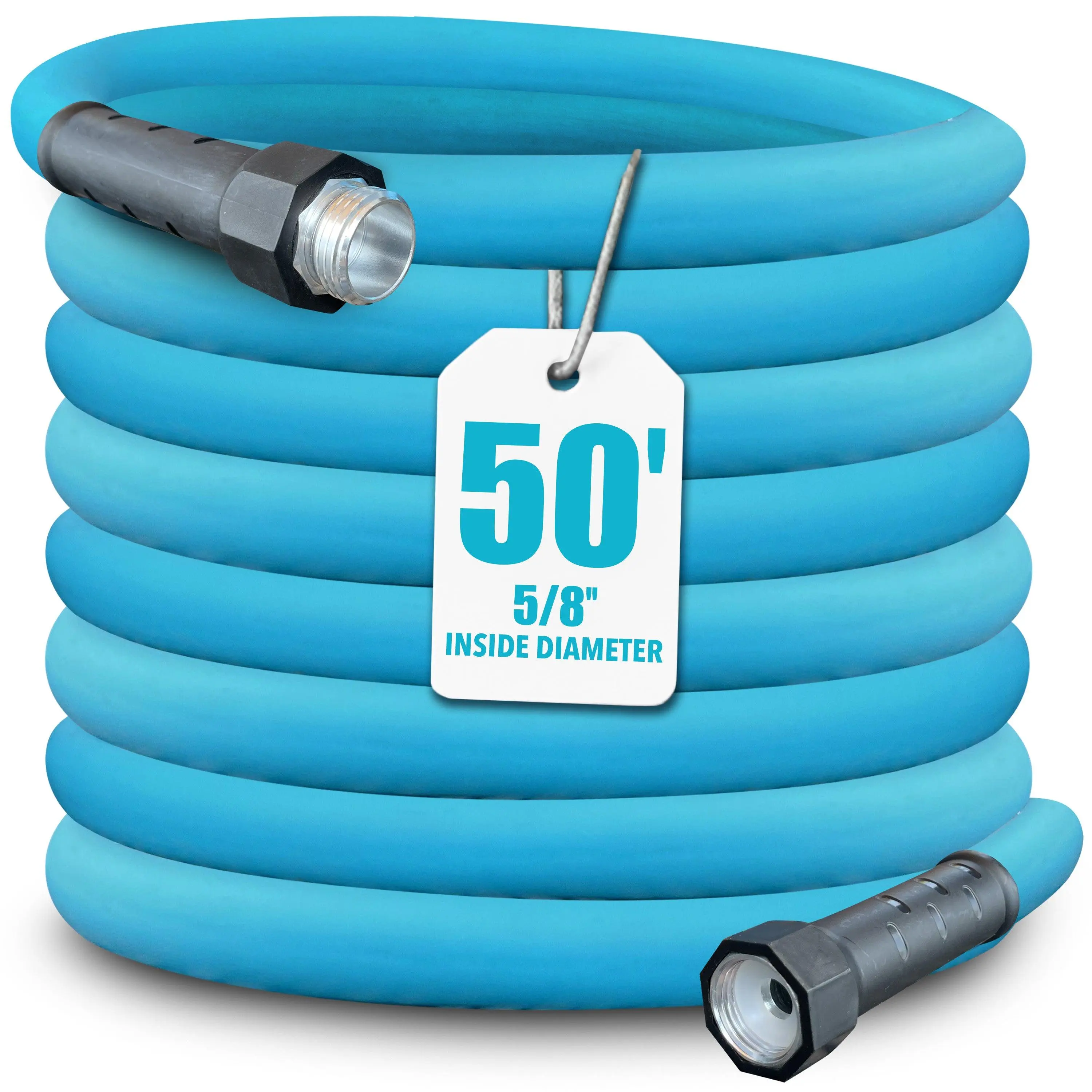 Aqua Joe 50' Professional Grade Garden Hose with Dual Swivel Grips, AJPGH50-PRO