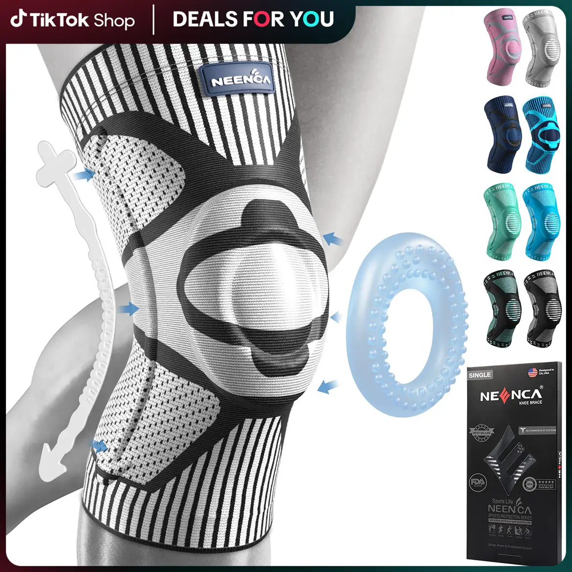 【Jointguard】NEENCA Knee Sleeve for Runner, Workout, Gym, Basketball, Volleyball, Hiking Spicy Dill Breathable Sponge Knee Pads tool