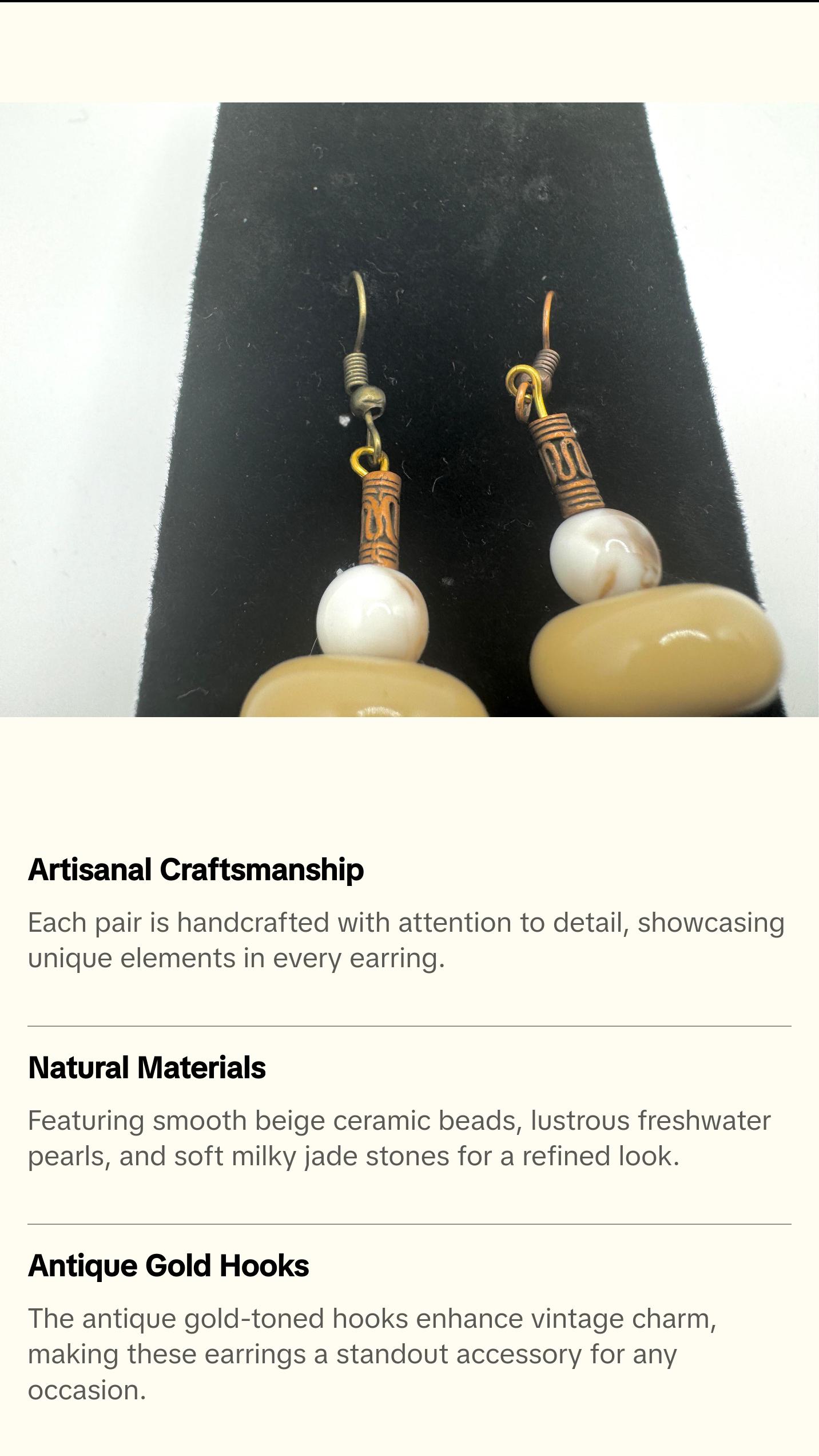 Elegant Sands Earthy Toned Drop Earrings Elegant Sands Earthy Toned Drop Earrings