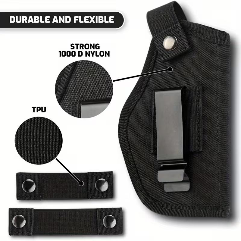 Multi-Functional Concealed Carry Holster Suitable for Left And Right Hand, Compact And Micro Firearms, Adjustable, Durable 1000D Nylon Material, Secure Snap Closure, Black Sourced from GorgeousGirdle