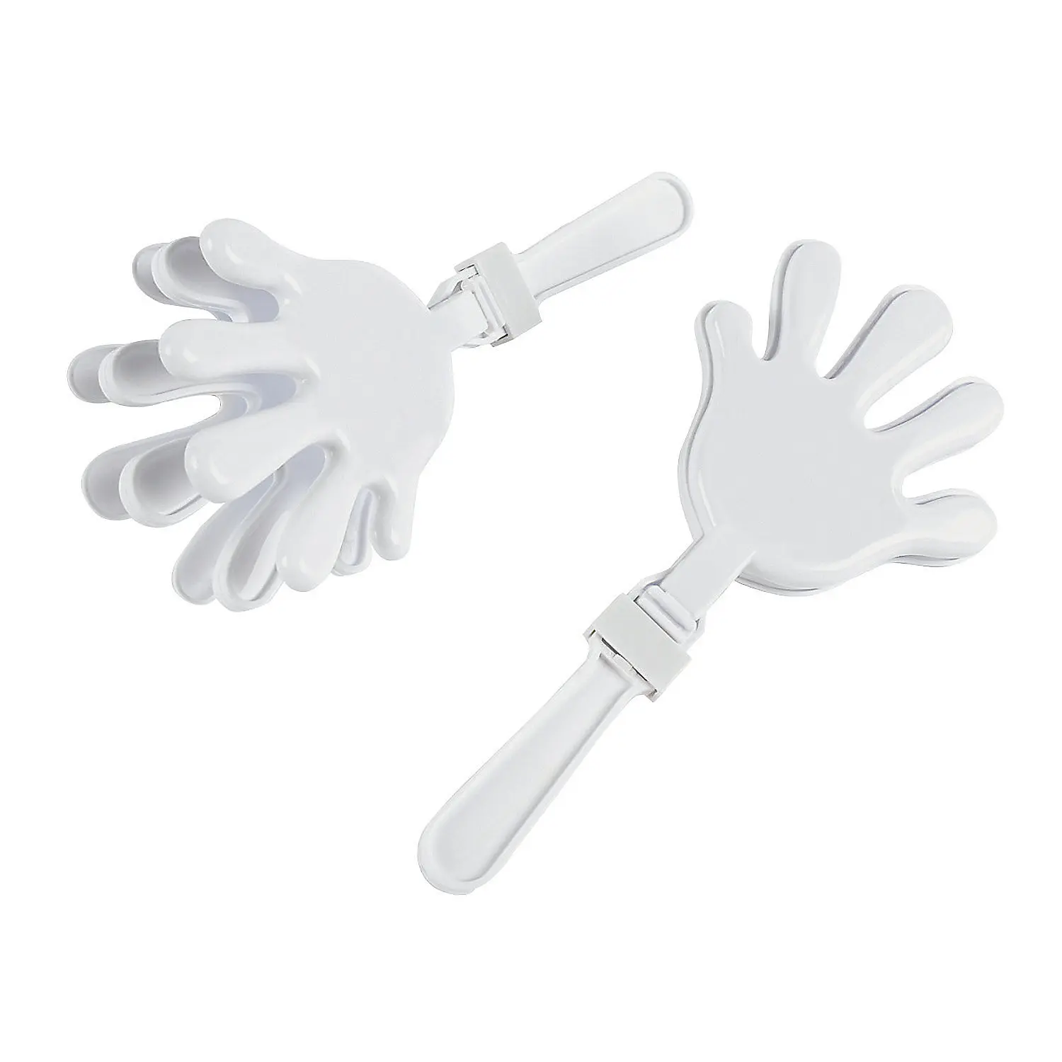 Oriental Trading Company (OTC) 12-Pc 7" Lightweight Unisex Bold Colors Plastic Hand Clappers - Kids' Toys Percussion Instruments, High-Impact Peppy Sound, Party Booster Accessories for School Events