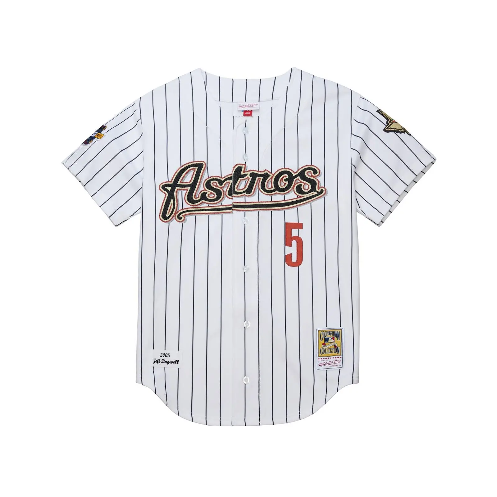 Jeff Bagwell Houston Astros White 2005 Authentic Jersey MLB Throwback Baseball Cooperstown Fan Gear Mitchell & Ness