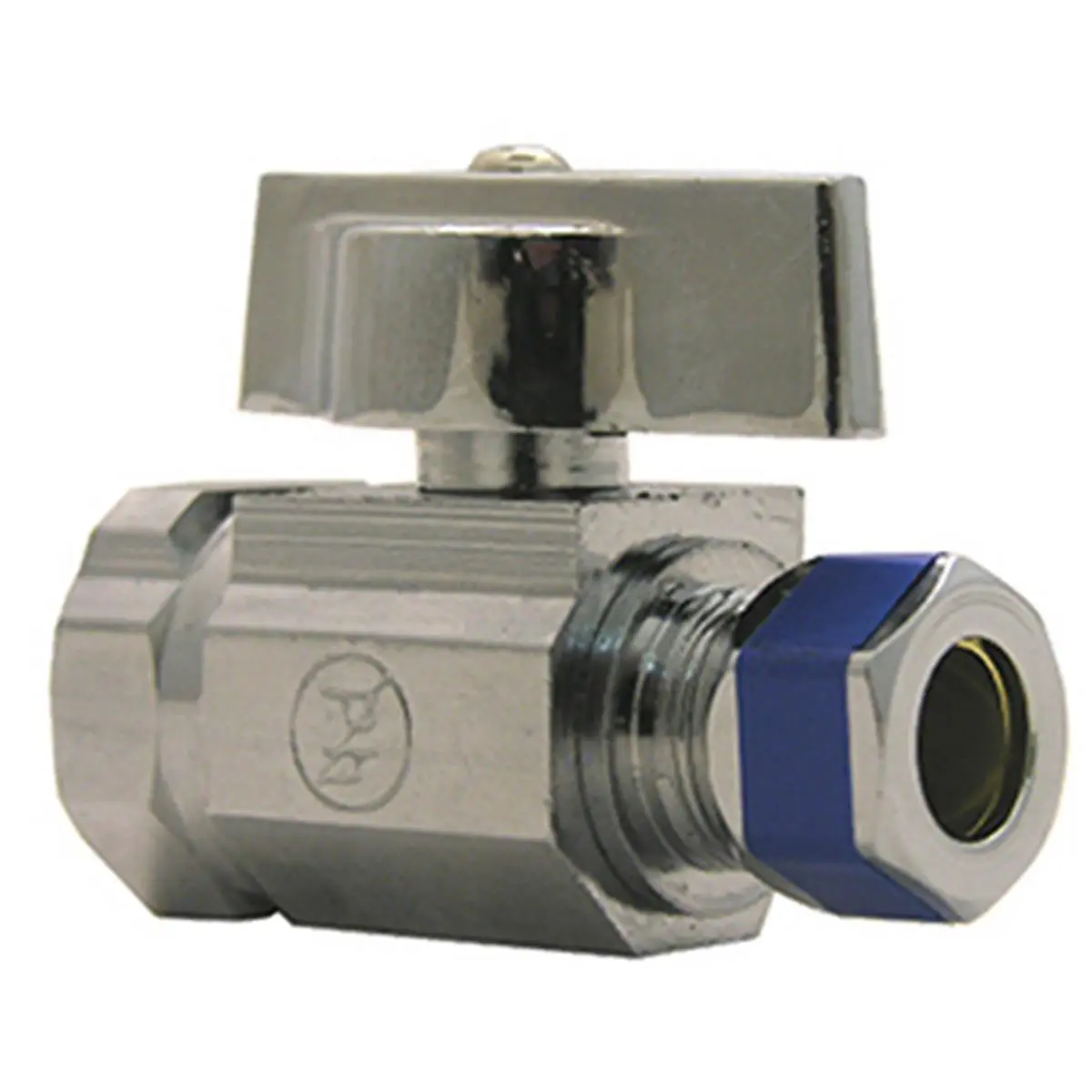 212 MAIN 0.25-Turn Angle Stop Valve, Chrome Finish Pipe Hardware - 0.38 x 0.38 in. Metal Parts, Larsen Supply 06-9271