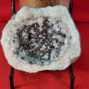 IRIDESCENT BROWN CALCITE GEODE SET