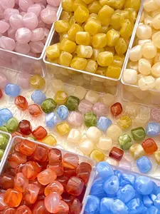 50 pcs/pack mixed color irregular beads imitation jade beads acrylic irregular Diy fashion necklace bracelet jewelry making craft supplies