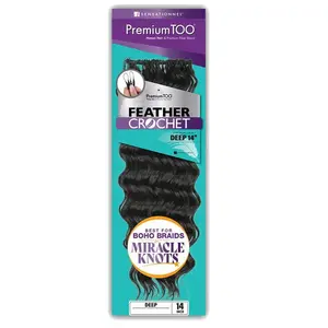 Premium Too Deep Feather Crochet 14" Synthetic Hair Dreadlocks