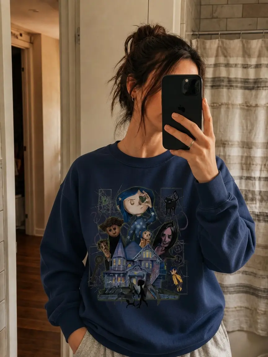 Scary Doll Shirt, Horror Doll Cartoon Movie Sweatshirt, Cartoon Character Gift, Retro Movie