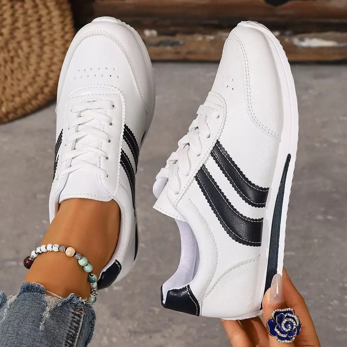 FZY Hakari Shoes for Women, Stylish Breathable Athletic Trainers for Walking, Lightweight and Comfortable Non-Slip Sneaker, Walking Shoes, Training, Footwear, Ladies Sneakers, Outdoors, Low Top, Casual Sport, Walking Errands
