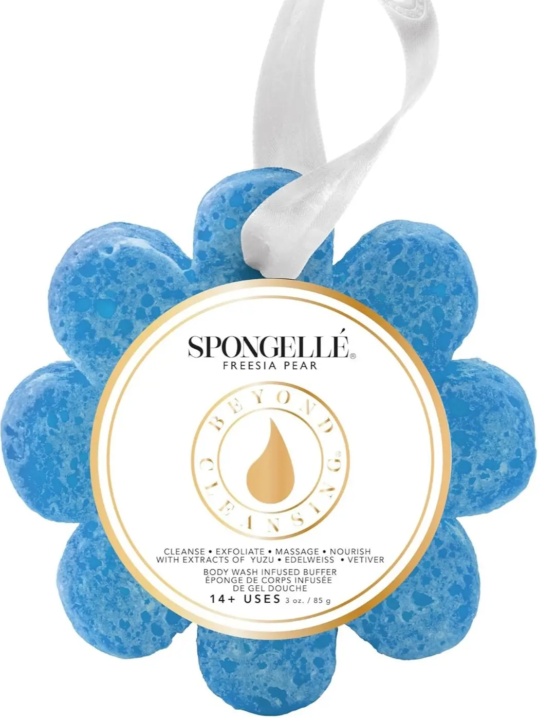 Spongellé Freesia Pear Wild Flower Body Wash Buffer Sponge, 14+ Uses