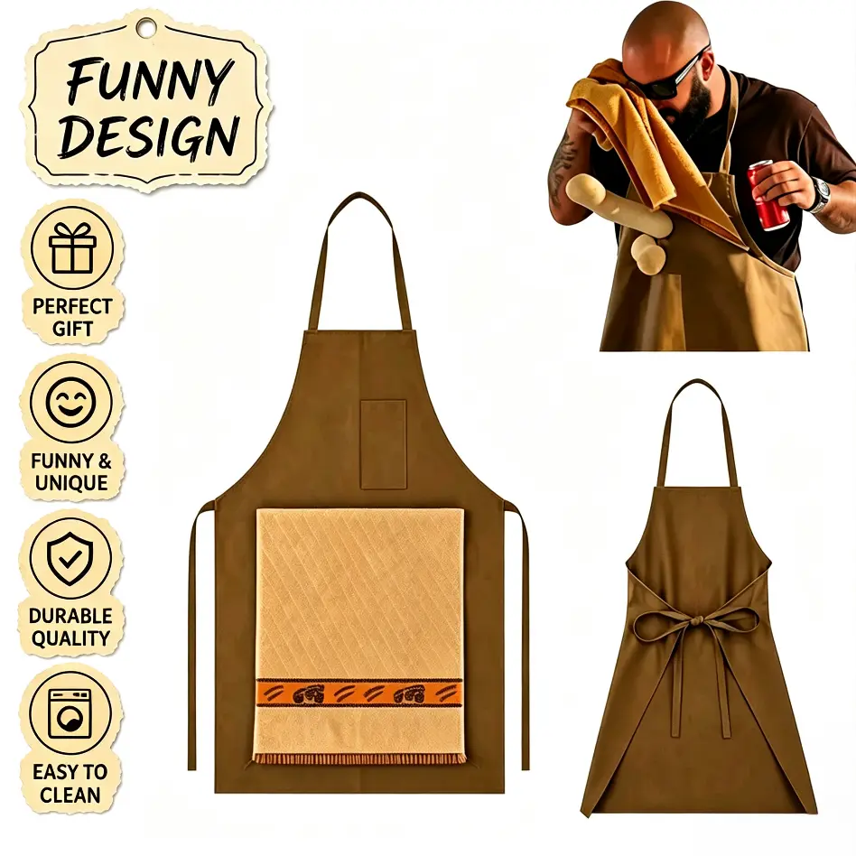 Chef's prank apron, creative man's prank apron, funny gift apron, with surprises hidden in the pockets as a delightful present, Valentine's Day, Father's Day, Mother's Day, anniversary, birthday gift